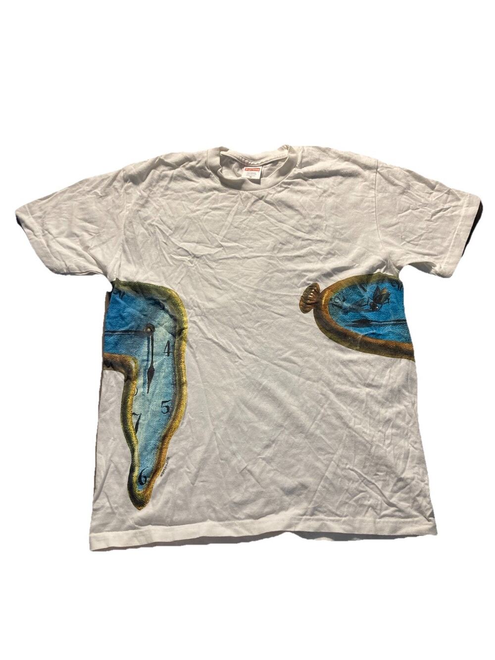 Authentic Supreme Salvador Dali T-Shirt SS19 White The Persistence of Size M
